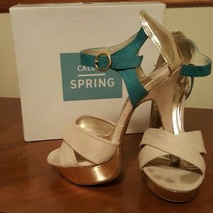 Call it Spring peep toe heels